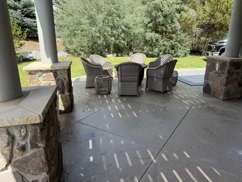 Stamped Patio Restoration in Breckenridge: Crack Repair, Grinding, and a Quartz Overlay