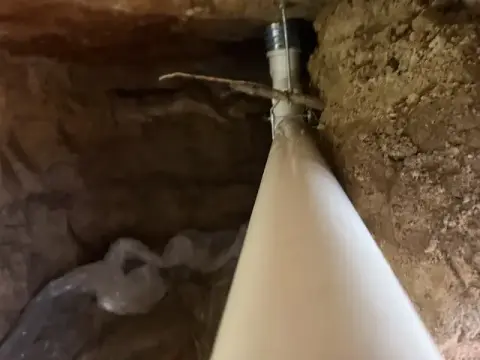 84 Feet of Failing Cast-Iron Drain Line Replaced by Tunneling Under a Beaumont Slab, photo 5