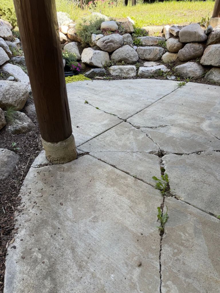 Stamped Patio Restoration in Breckenridge: Crack Repair, Grinding, and a Quartz Overlay, photo 4