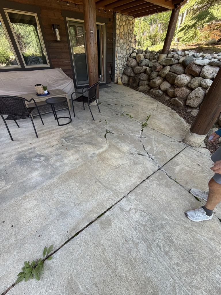Stamped Patio Restoration in Breckenridge: Crack Repair, Grinding, and a Quartz Overlay, photo 5