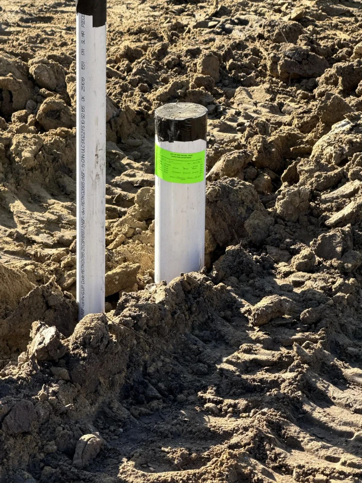 Commercial Underground Plumbing Rough-In Before the Slab Pour in Port Neches, TX