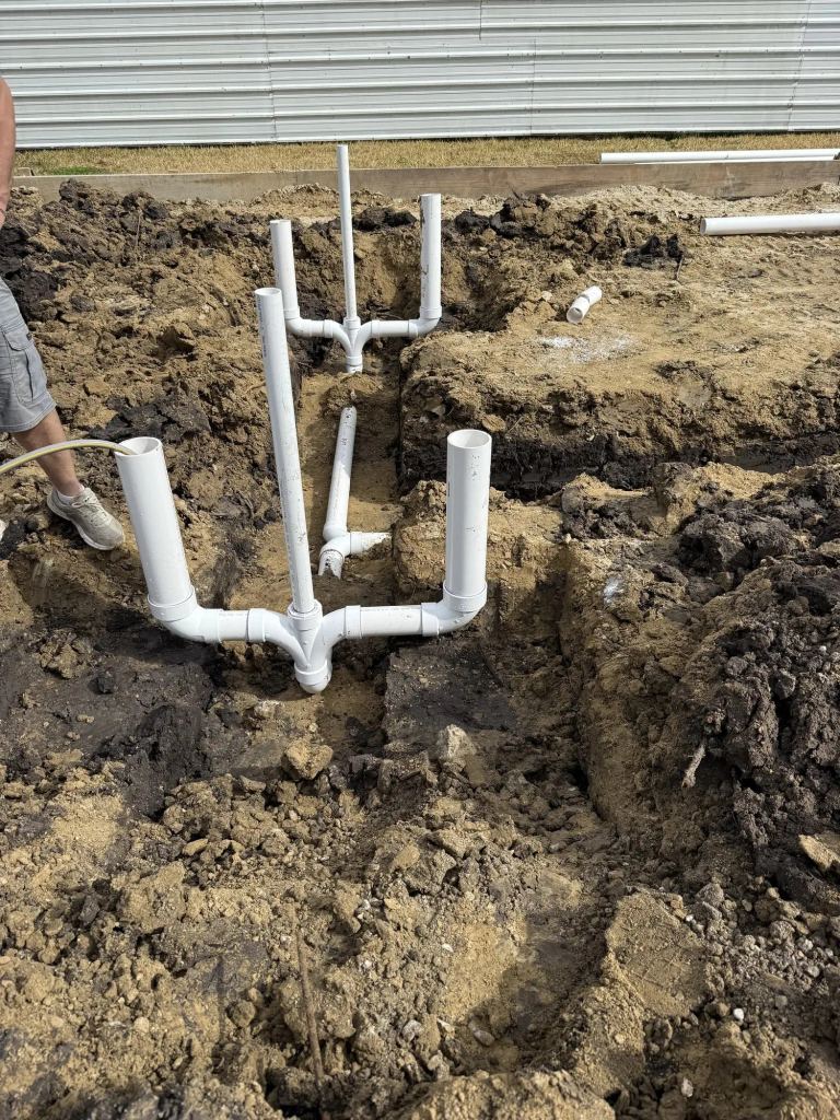 Commercial Underground Plumbing Rough-In Before the Slab Pour in Port Neches, TX — photo 3