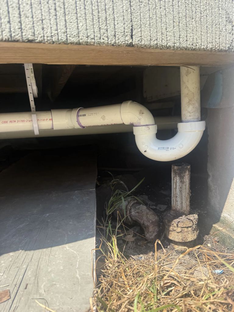 Drain Re-Pipe in a Two-Bath Raised Home in Port Neches — photo 2