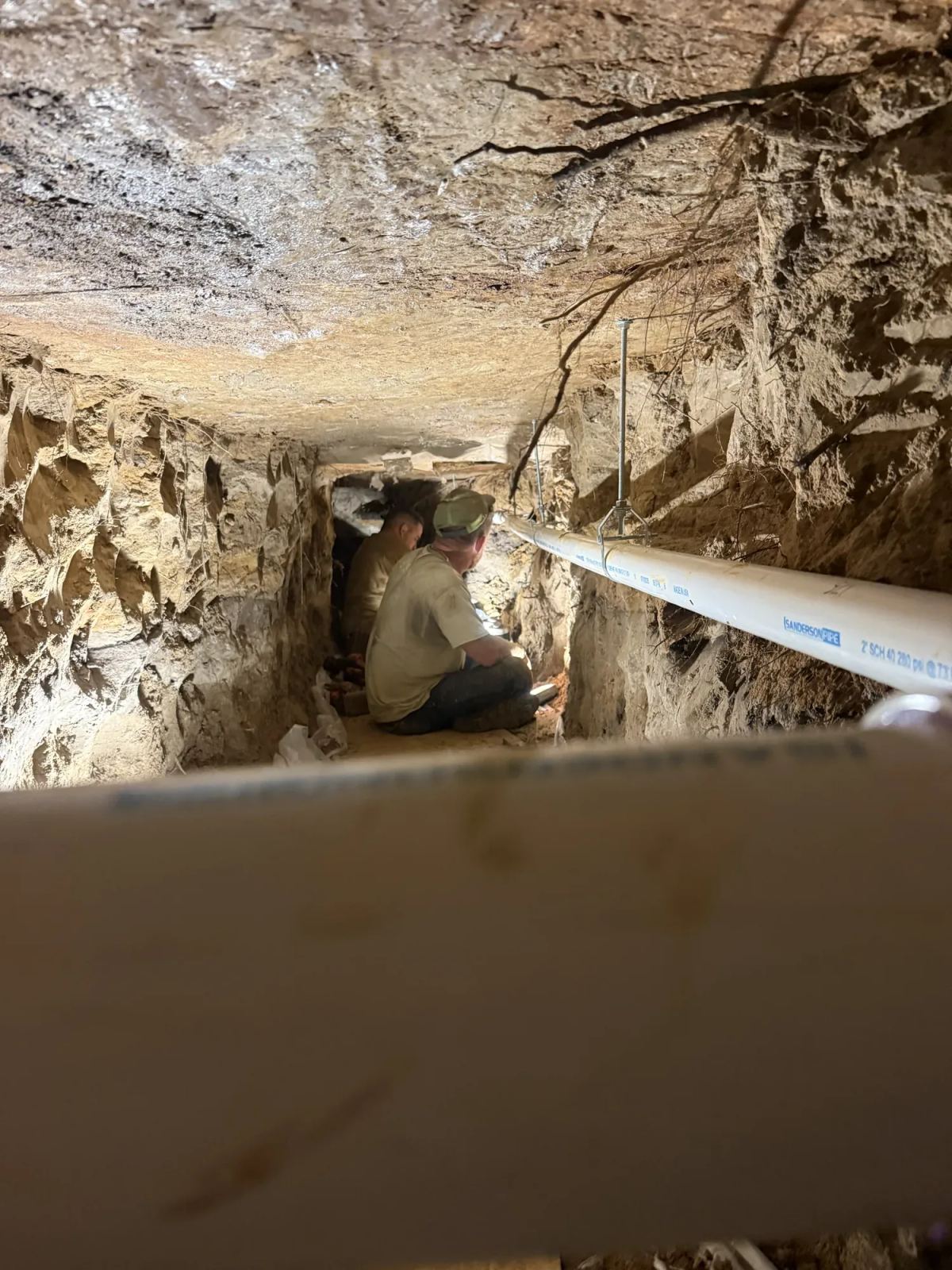 84 Feet of Failing Cast-Iron Drain Line Replaced by Tunneling Under a Beaumont Slab