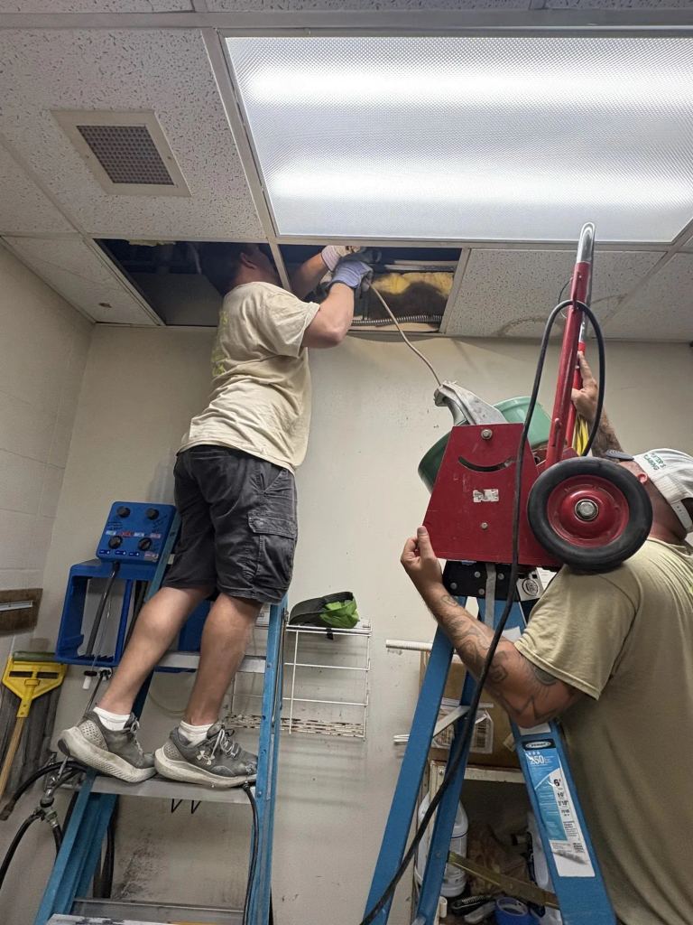 Clogged AC Condensate Drain Line Cleared at a Beaumont Church Education Building — photo 2