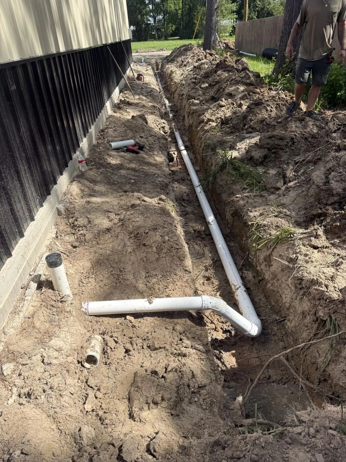 New Residential Sewer Line Installed in Sour Lake, TX