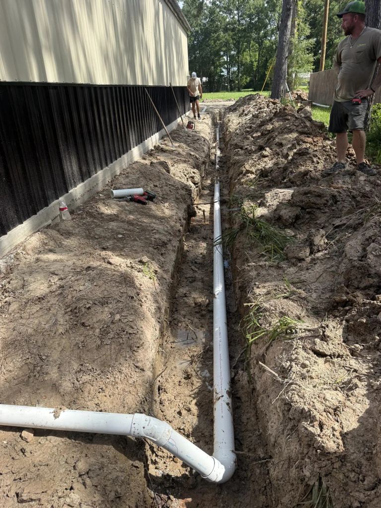 New Residential Sewer Line Installed in Sour Lake, TX — photo 2
